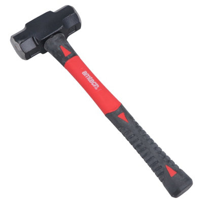 AB Tools 4Lb 1.8Kg Double Faced Sledge Lump Hammer Tpr Fibreglass Rubberised Handle from B&Q