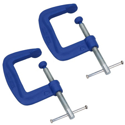 AB Tools Screw G Clamp Fastener Holder Clamping For Woodworking Welding 4 2 Pack from B&Q