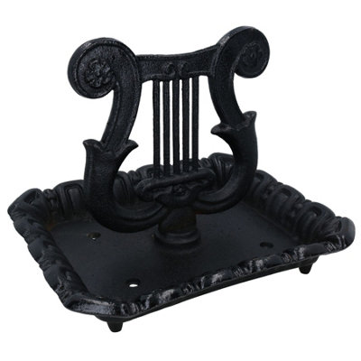 Ab Tools Harp / Lyre Boot Scraper Shoe Welly Scrub Muck Mud Scraper House Door Stop Black