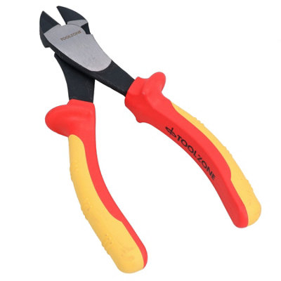 AB Tools 7.5In Vde Electrician Electrical Diagonal Side Wire Cutting Cutter Cut Snips Pliers from B&Q