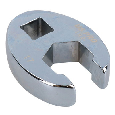 B&Q -  17mm Crowfoot Wrench 3/8" Drive Crows Feet Spanner For Torque Wrenches