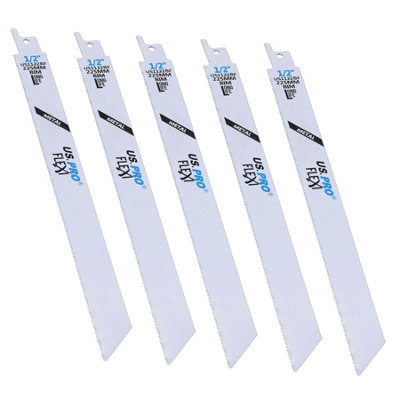 AB Tools 225mm Reciprocating Bi-Metal Saw Blade 14 Tpi Cutting Metal Steel Fast Cut 5Pk from B&Q