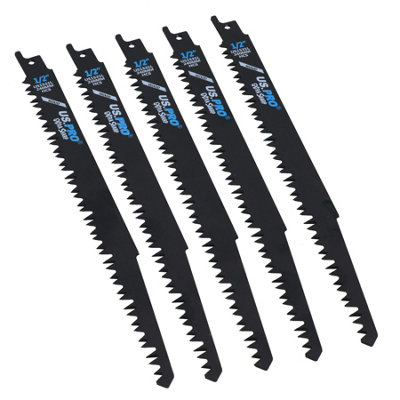 AB Tools 240mm Reciprocating Saw Blade 5 Tpi Cutting Wood Extra Sharp Fast Cut 5Pk from B&Q