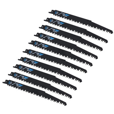 AB Tools 240mm Reciprocating Saw Blade 5 Tpi Cutting Wood Extra Sharp Fast Cut 10Pk from B&Q
