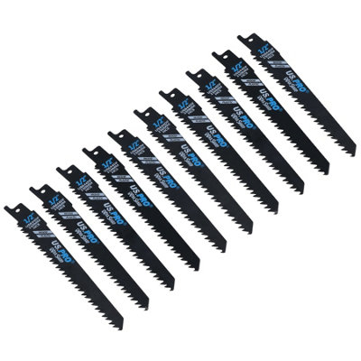 AB Tools 150mm Reciprocating Saw Blade 5 Tpi Cutting Wood Plastic Sharp Fast Cut 10Pk from B&Q