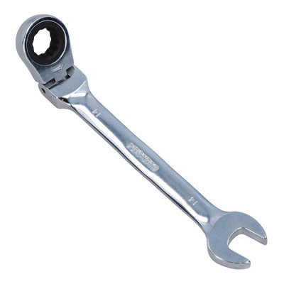 AB Tools 14mm Metric Flexi Head Ratchet Combination Spanner Wrench 72 Teeth from B&Q