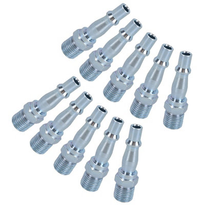 AB Tools 1/4" Bsp Male Air Line Hose Fitting Connectors For Compressor Quick Release 10Pk from B&Q