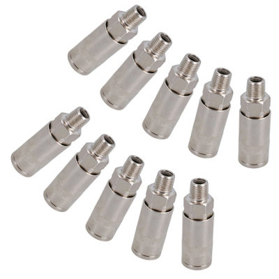 AB Tools 1/4" Bsp Quick Release Coupler Connector Male Thread Air Hose Compressors 10Pk from B&Q