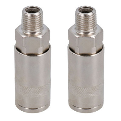 AB Tools 1/4" Bsp Quick Release Coupler Connector Male Thread Air Hose Compressors 2Pk from B&Q