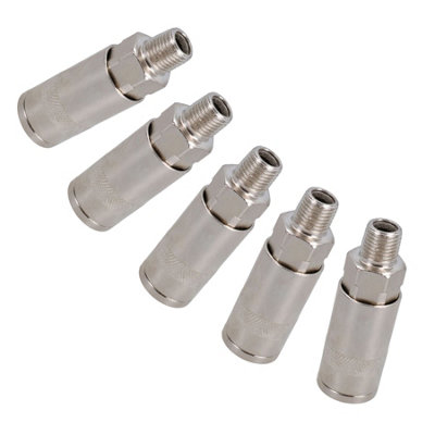 AB Tools 1/4" Bsp Quick Release Coupler Connector Male Thread Air Hose Compressors 5Pk from B&Q