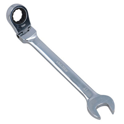 AB Tools 17mm Metric Flexi Head Ratchet Combination Spanner Wrench 72 Teeth from B&Q