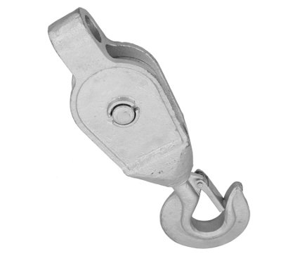 AB Tools 1.0T S.w.l. Pulley Block With Swivel Hook Galvanised 24mm Rope from B&Q