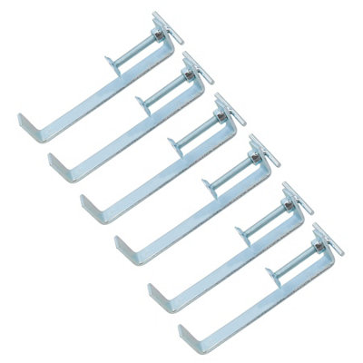 AB Tools 200mm Bricklaying Profile Clamp Holder Fastener Carpentry Internal Wall Clamps 6Pk from B&Q