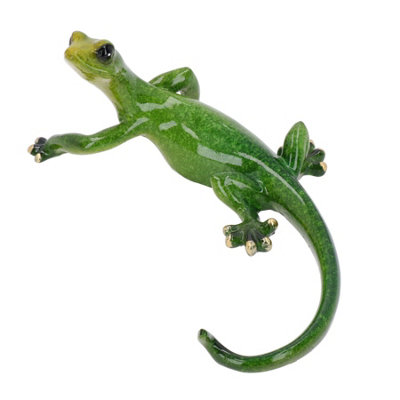 AB Tools Green Speckled Gecko Lizard Resin Wall Shed Sculpture Statue House Small from B&Q