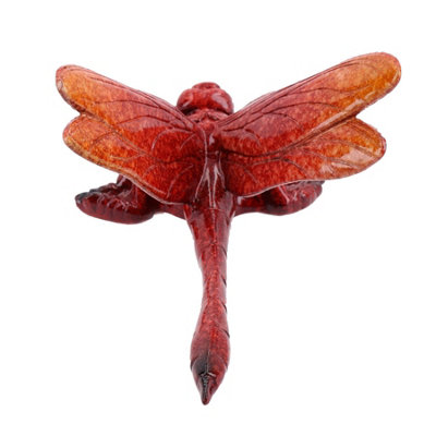 B&Q -  Red Dragonfly Resin Wall Mount Shed Sculpture Statue Ornament House Garden