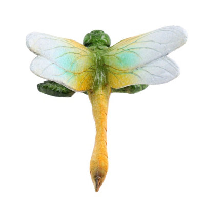 B&Q -  Green Dragonfly Resin Wall Mount Shed Sculpture Statue Ornament House Garden
