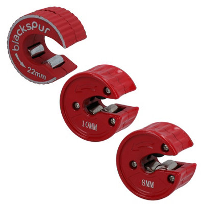 AB Tools 3Pc Hand Operated 8mm 10mm 22mm Copper Plastic Pipe Cutter Plumbing Cutting from B&Q