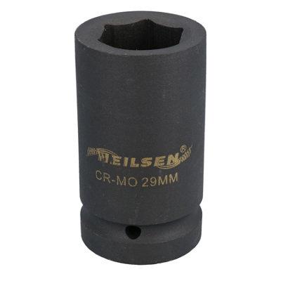 AB Tools 1" Drive 29mm Double Deep Impact Impacted Socket 6 Sided Single Hex Hgv from B&Q