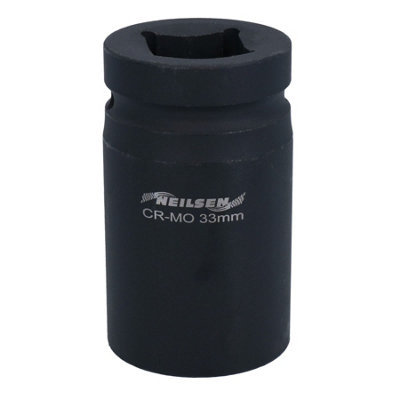 AB Tools 1" Drive 33mm Double Deep Impact Impacted Socket 6 Sided Single Hex Hgv from B&Q