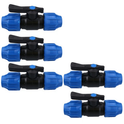 AB Tools 25 X 25mm Mdpe Stopcock Hose Joiner Shut-Off Underground Disconnect 5 Pack from B&Q