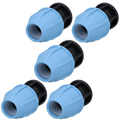 AB Tools 20mm Mdpe End Stop Water Pipe Cap Shut-Off Compression Fitting Coupling 5Pk from B&Q