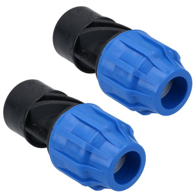 AB Tools 20mm X 3/4" Mdpe Female Adapter Compression Coupling Fitting Water Pipe 2Pk from B&Q