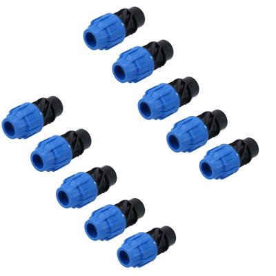 AB Tools 20mm X 1/2" Mdpe Female Adapter Compression Coupling Fitting Water Pipe 10Pk from B&Q