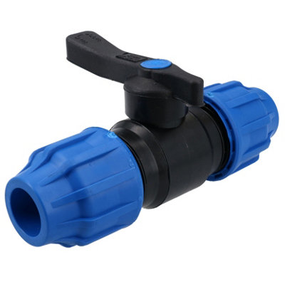 AB Tools 32 X 32mm Mdpe Stopcock Hose Joiner Shut-Off Underground Disconnect Pn16 from B&Q