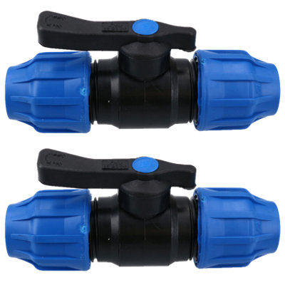 AB Tools 32 X 32mm Mdpe Stopcock Hose Joiner Shut-Off Underground Disconnect 2Pk from B&Q