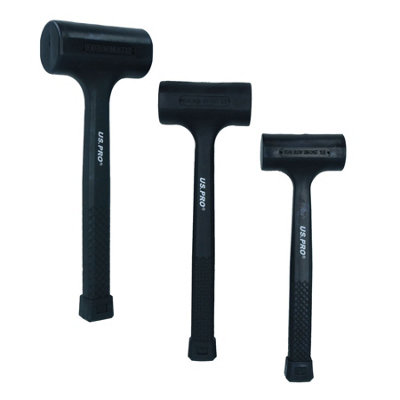 AB Tools 3Pc Dead Blow Hammer Set Mallet Shot Loaded Head Impact Recoil 1Lb 2Lb 3Lb from B&Q