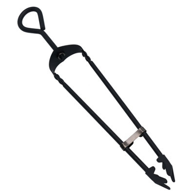 AB Tools 18" Loop Top Tongs Fire Coal Wood Burner Steel Metal 450mm Grabber Log Stick from B&Q