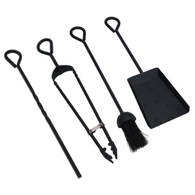 AB Tools 18" Loop BrushShovelPoker & Tongs Fire Coal Wood Log Burner Metal 450mm from B&Q