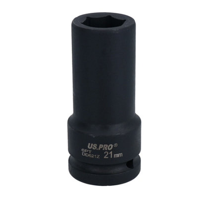 AB Tools 3/4" Drive 21mm Deep Metric mm Impact Impacted Socket 6 Sided Single Hex from B&Q