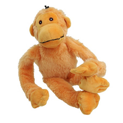 B&Q -  Swinger Chimp Soft Plush Squeaky Crinkle Dog Play Toy Home Dog Gift