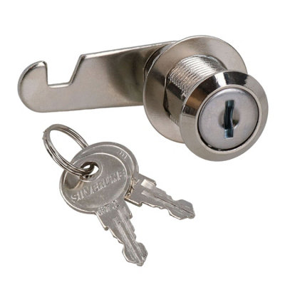 AB Tools 32mm Cam Lock Camlock Drawer Door Fastener Locker Cabinet Mailbox 2 Keys 1Pc from B&Q
