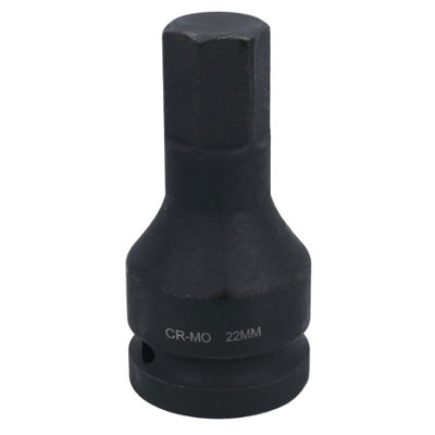 AB Tools 22mm 3/4" Drive Extra Deep Impact Hex Allen Key Socket Impacted 88mm Long from B&Q