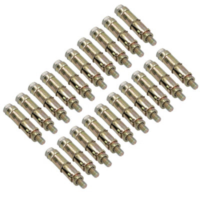AB Tools M6 6mm X 50mm Expansion Rawl Bolt For Masonry Sleeve Anchors Fastener 20Pk from B&Q