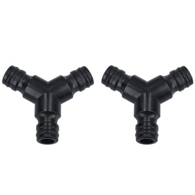 AB Tools 3 Way Garden Hose Pipe Coupler Connector Joiner Watering Water Pipes 2Pc from B&Q