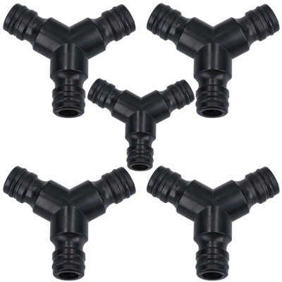 AB Tools 3 Way Garden Hose Pipe Coupler Connector Joiner Watering Water Pipes 5Pc from B&Q