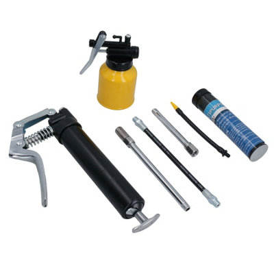AB Tools Manual Pistol Grip Grease Gun 120Cc Cartridge With Grease + Oil Can 2Pc Set from B&Q
