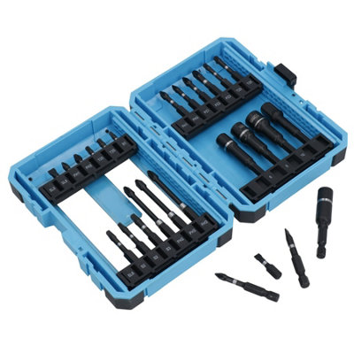 B&Q -  Impact Screwdriver And Nut Driver Bits Phillips Pozi Slotted 26Pc Shallow + Deep