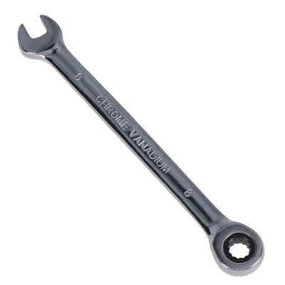 AB Tools 8mm Metric Combination Ratchet Ratcheting Spanner Wrench Bi-Hex 12 Sided from B&Q