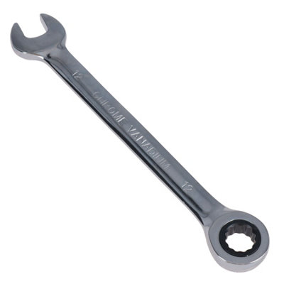 AB Tools 12mm Metric Combination Ratchet Ratcheting Spanner Wrench Bi-Hex 12 Sided from B&Q