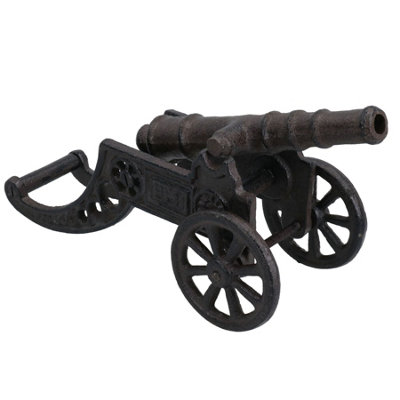 AB Tools Cannon Cast Iron Model Statue Figure Collectible Sculpture Small Replica Ornament from B&Q