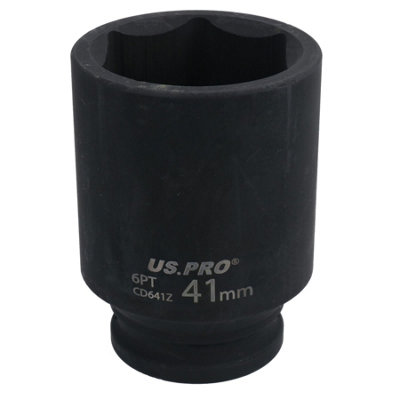 B&Q -  41mm Metric mm Thin Walled Rear Hub Nut Socket 6 Point Single-Hex 1/2In Drive