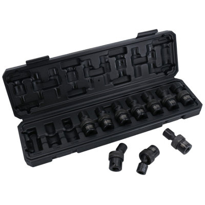 AB Tools Swivel Wobble Metric Shallow Impact Sockets 3/8In Drive 10-19mm 10Pc from B&Q