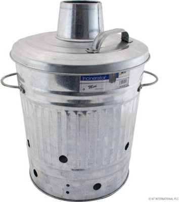 20 Litre Incinerator Galvanised Metal Garden Waste Rubbish Burning Bin from B&Q