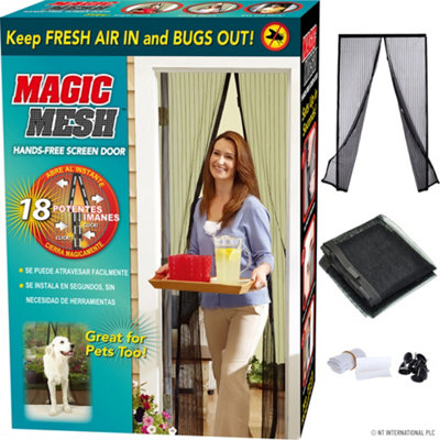 Magic Mesh Magnetic Curtain Hands Free Net Screen Fly Mosquito Insects Bugs Door from B&Q