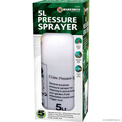 5L Garden Pressure Sprayer Knapsack Weedkiller Chemical Fence Water Spray from B&Q