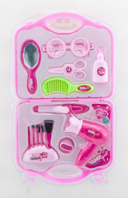 Hairdressing Set Comb Hairdryer Carry Case Accessories Girls Toy Xmas Gift New from B&Q